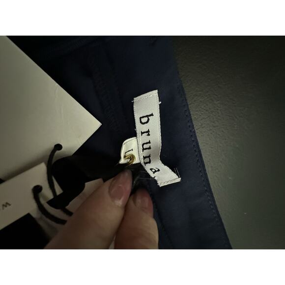 NEW Bruna Queen Anna Size Large Women Pull On Pleated Skirt Navy Blue DG16 - Picture 7 of 10